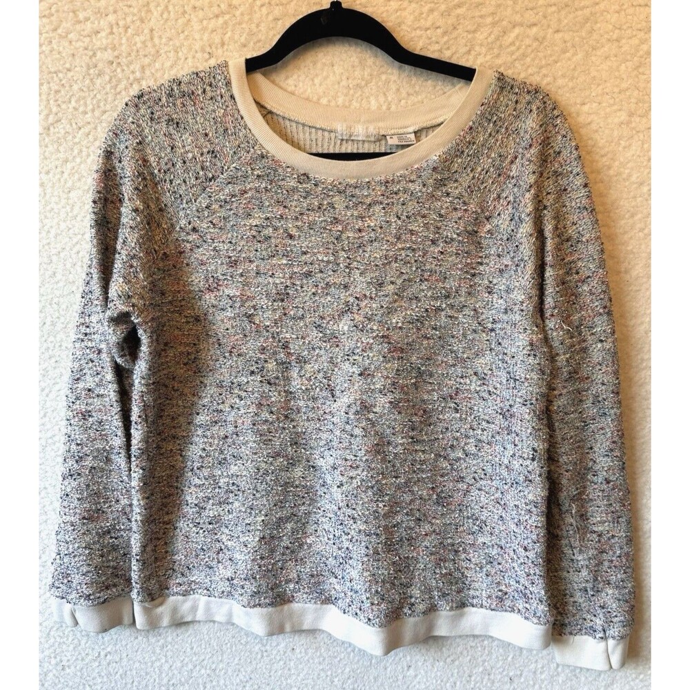 Cooperative Sweater M Multicolor Textured Crew Neck Pullover Cotton Blend‎
